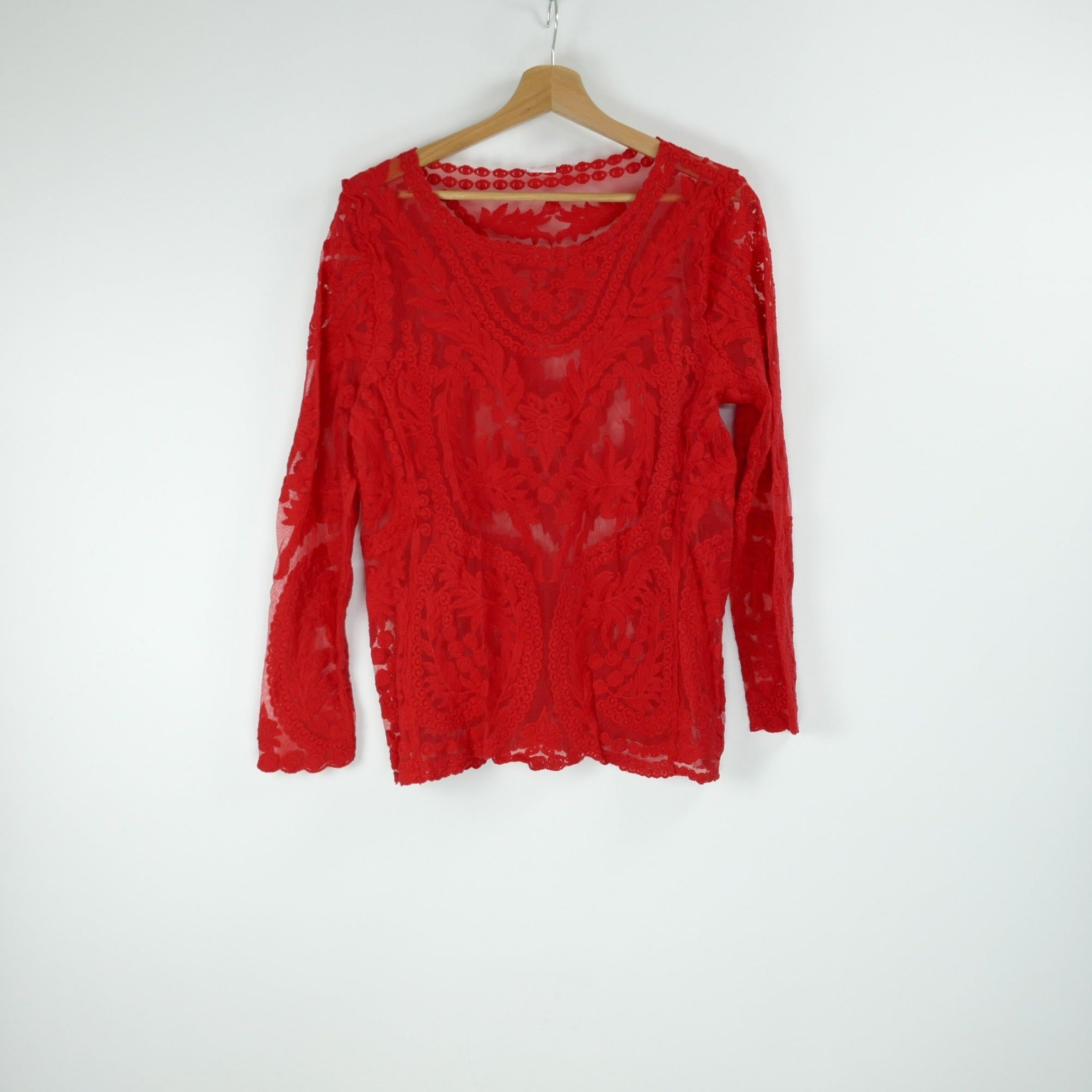 Roter Damen Pullover, Gr. 38