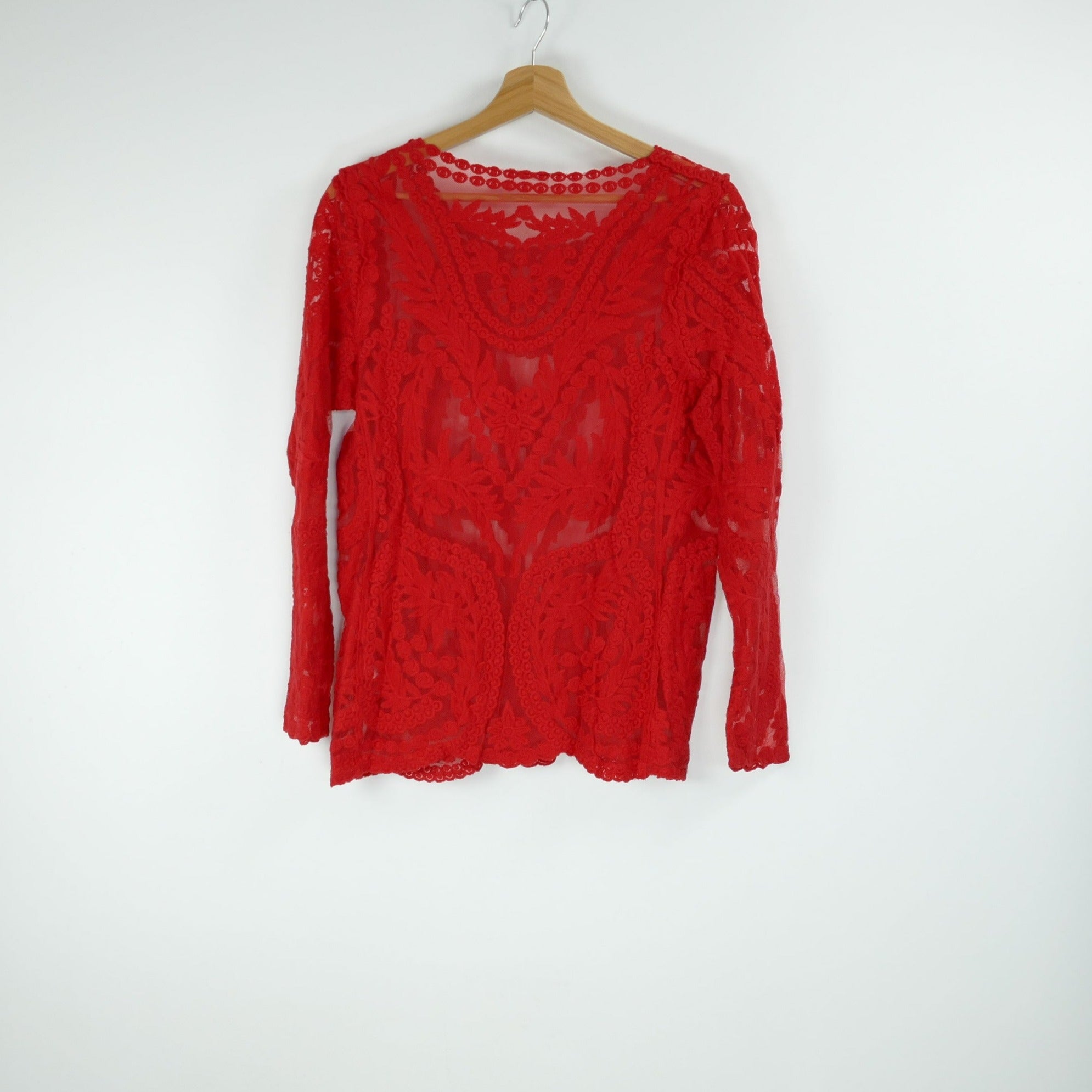 Roter Damen Pullover, Gr. 38