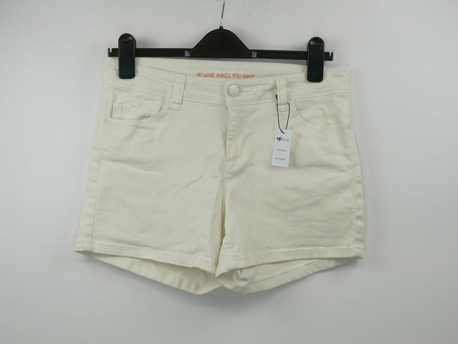 Weisse Damen Jeanshotpants, Gr. 40