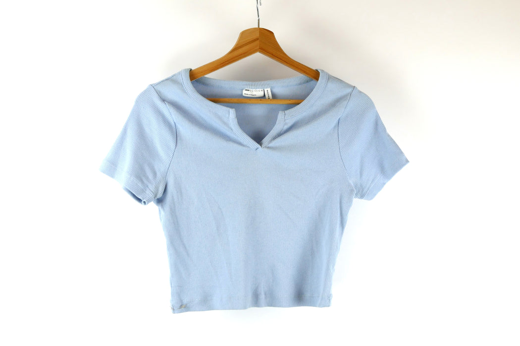 Blaues Damen T-Shirt, Gr. 38, asos