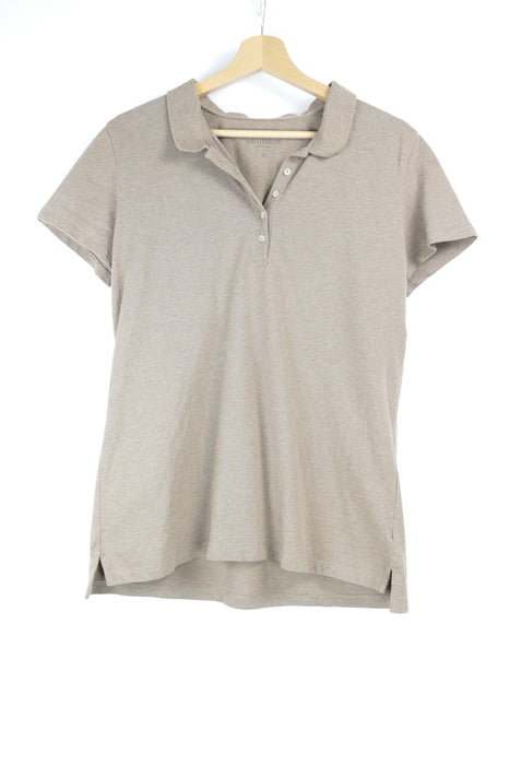 Hellbraunes Damen Poloshirt, Gr. XL, Naturaline