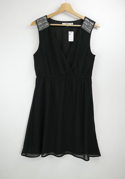 Schwarzes Damen Kleid kurz, Gr. 38, CLOCKHOUSE