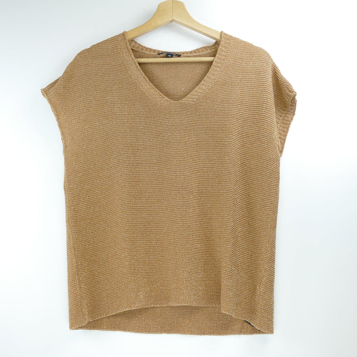Goldbraunes Damen Stricktop, Gr. 38, comma