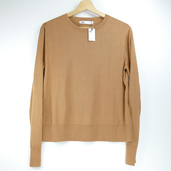 Brauner Damen Pullover, Gr. L, ZARA