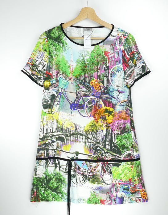 Buntes Damen T-Shirt, Gr. 38, Seidel