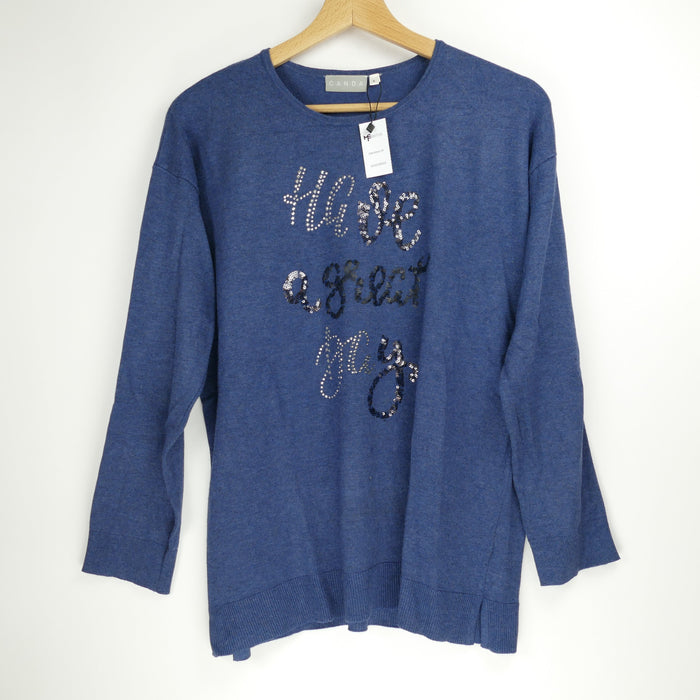 Blauer Damen Pullover, Gr. S, CANDA