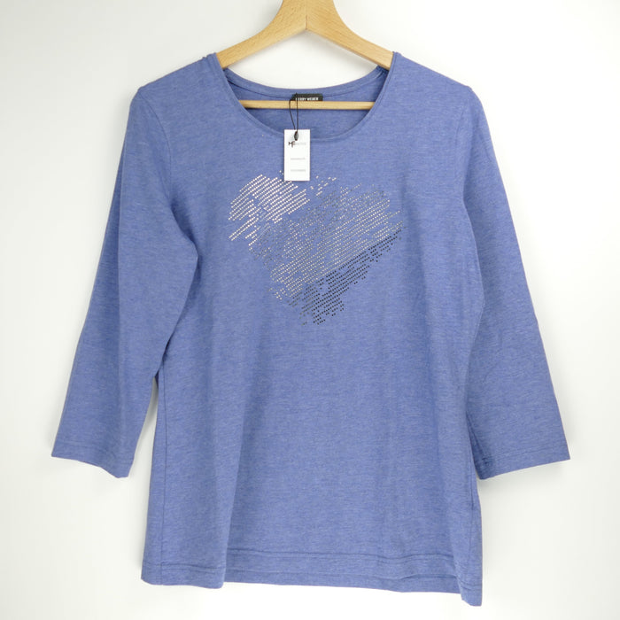 Blaues Damen Shirt langarm, Gr. M, GERRY WEBER