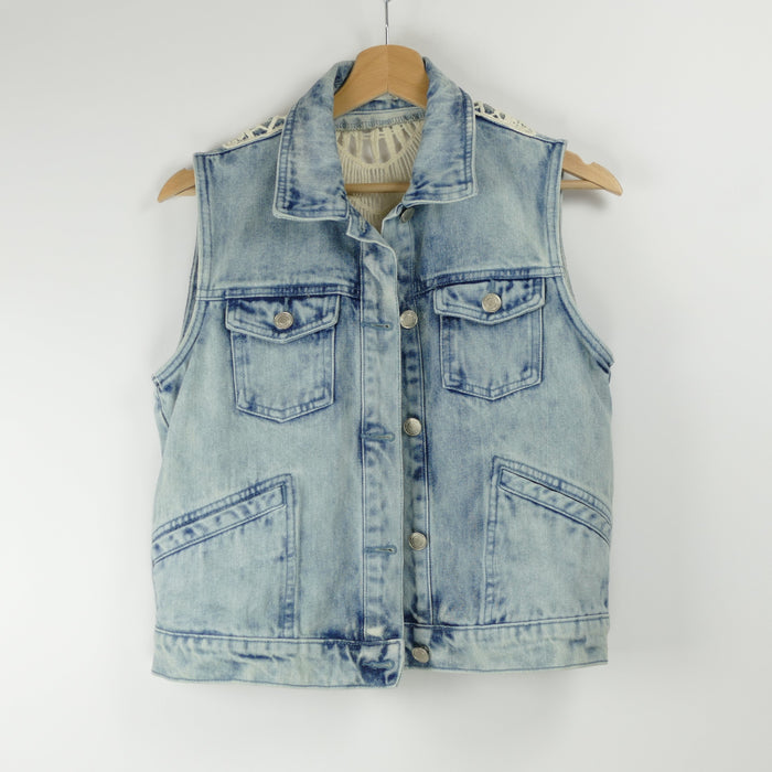 Blaues Damen Jeans Gillet, Gr. M, Hydee