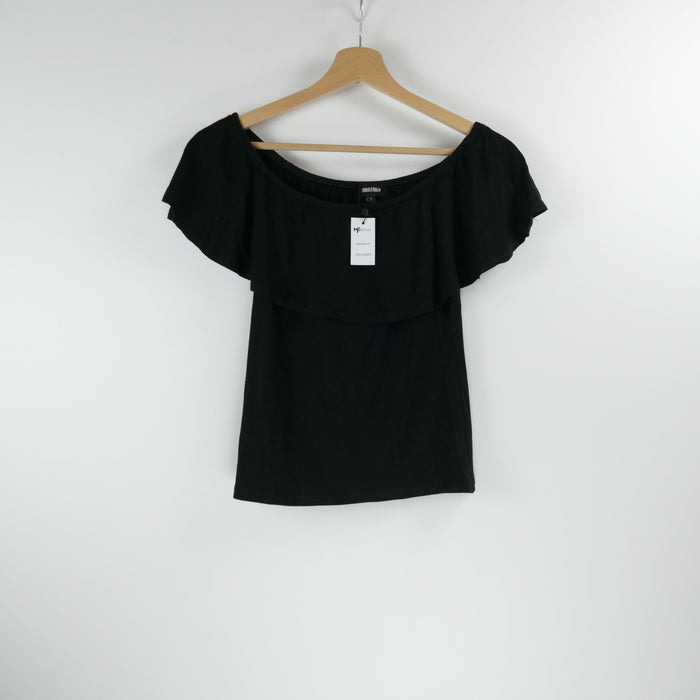 Schwarzes Damen Oberteil, Gr. S, BUBBLEROOM