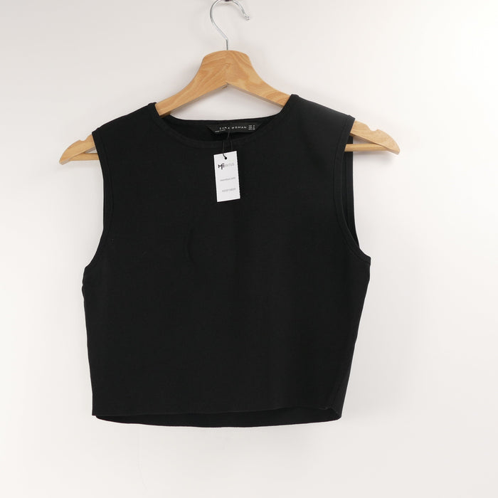 Schwarzes Damen Crop Top, Gr. M, ZARA WOMAN