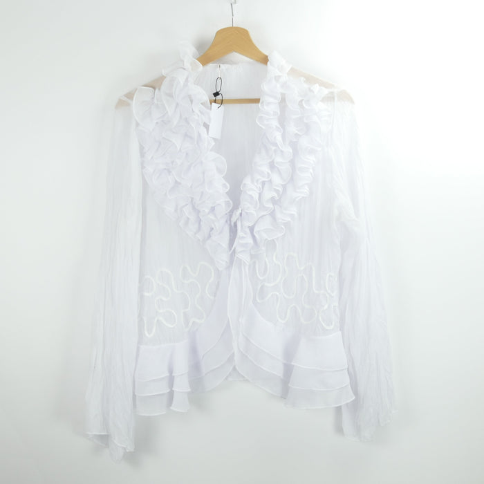 Weisse Bluse, Gr. M,