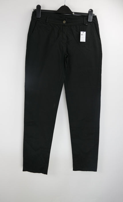 Schwarze Damen Stoffhose, Gr. M/L