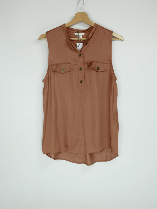 Elegante braune Damen Bluse, Gr. 38, H&M