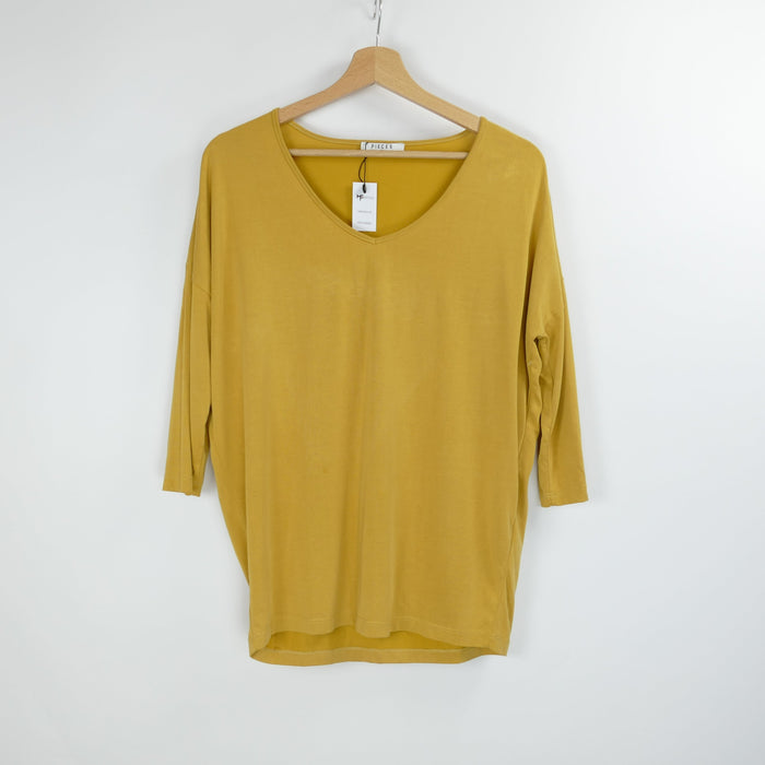 Senfgelbes Damen Sweatshirt, Gr, M, PIECES