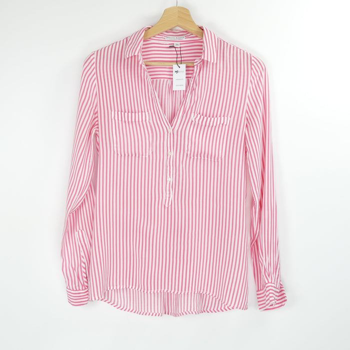 Weiss-rosa Damen Bluse, Gr. 34, Marie Lund