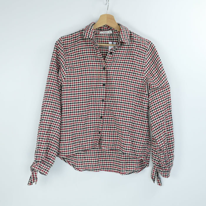 Karierte Damen Bluse, Gr. S, MANGO