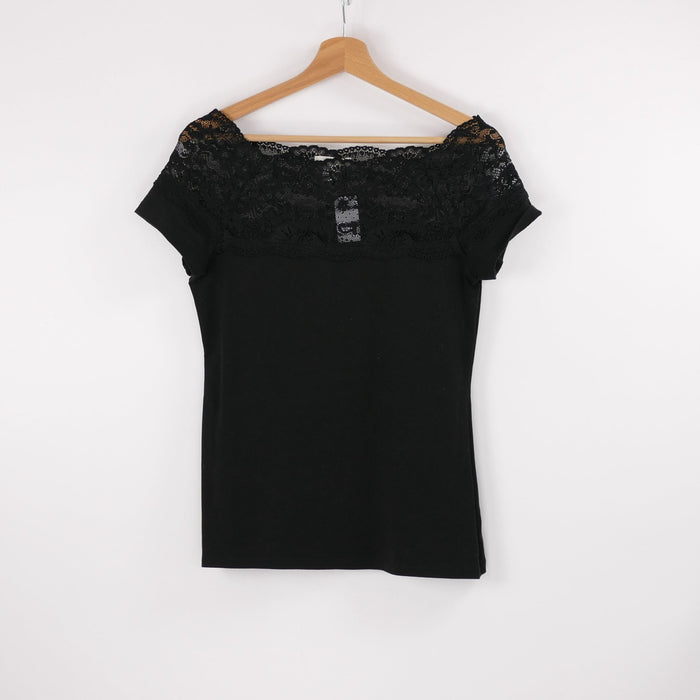 Schwarzes T-Shirt, Gr. M, H&M