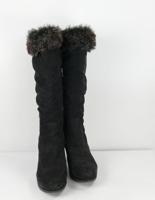 Schwarze Damen Stiefel, Gr. 38, Graceland