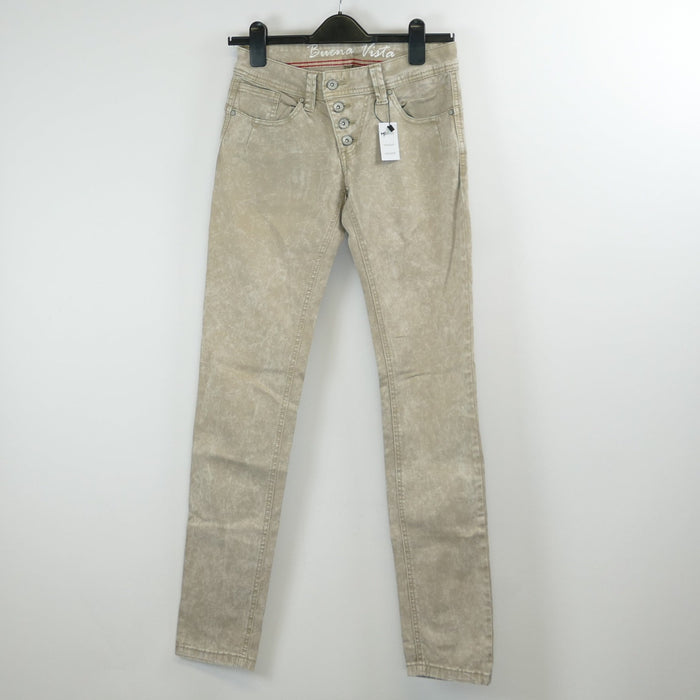 Beige-graue Damen Jeans, Gr. XS, Buena Vista