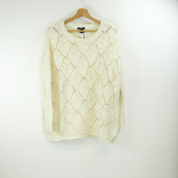 Weisser Damen Pullover, Gr. M, H&M