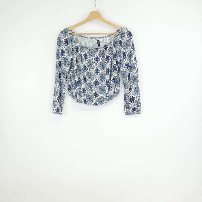Weiss-blaues Damen Oberteil, Gr. M, H&M