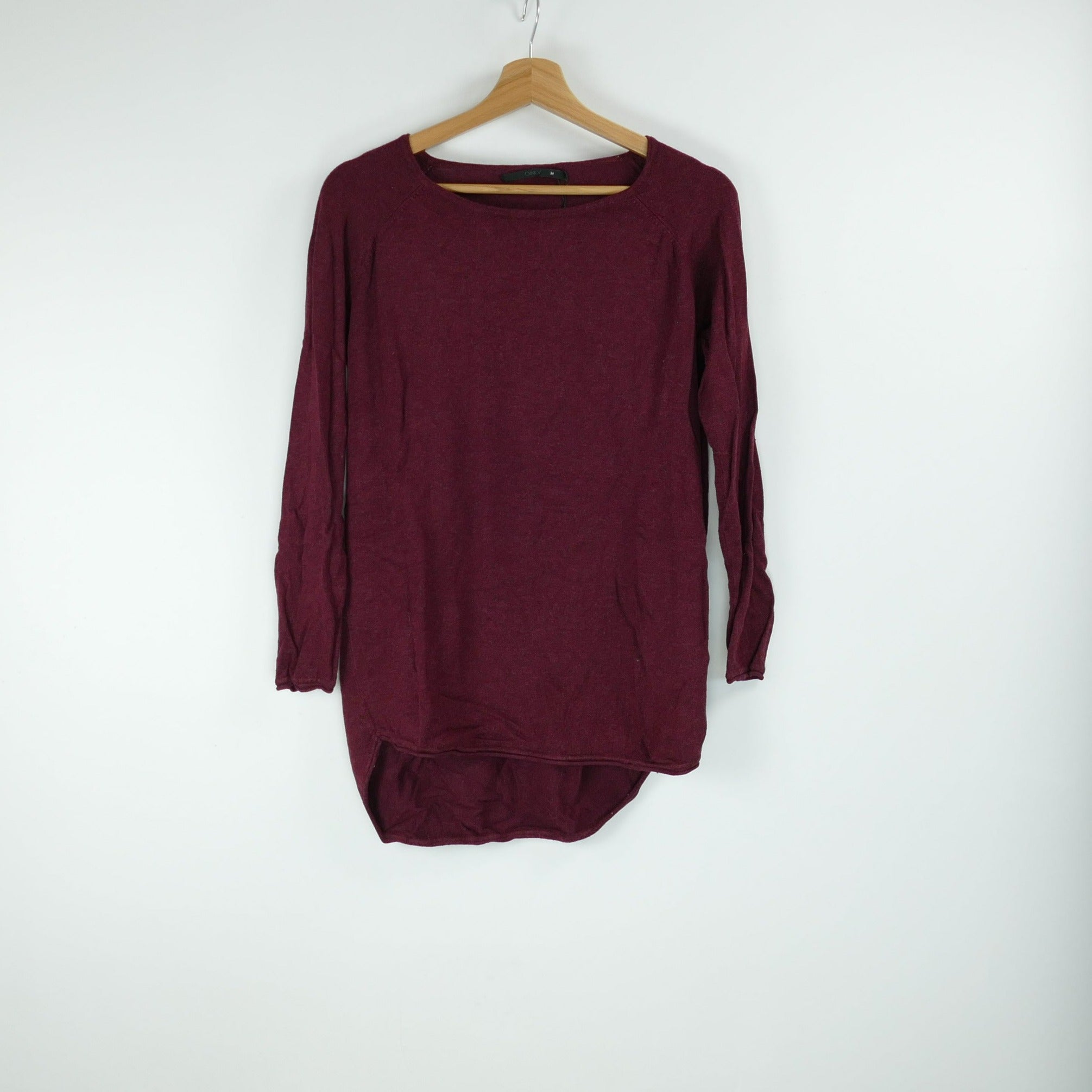 Bordeauxroter Damen Pullover, Gr. M, ONLY