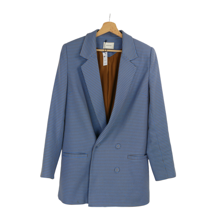 Langer blau-brauner Damen Blazer, Gr. 36, GESTUZ