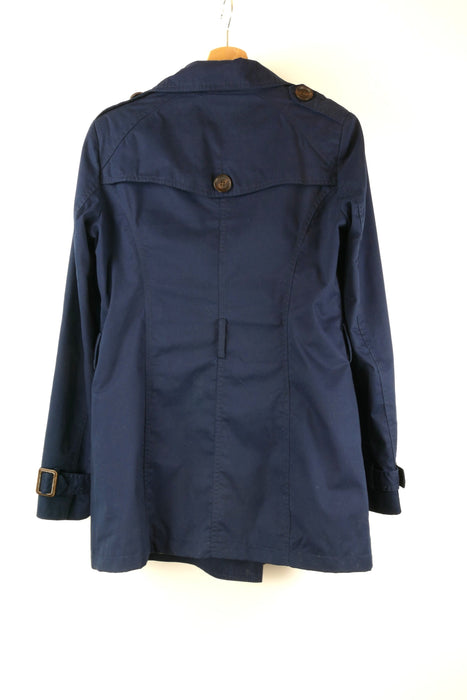 Dunkelblauer eleganter Damen Trenchcoat, Gr. 38