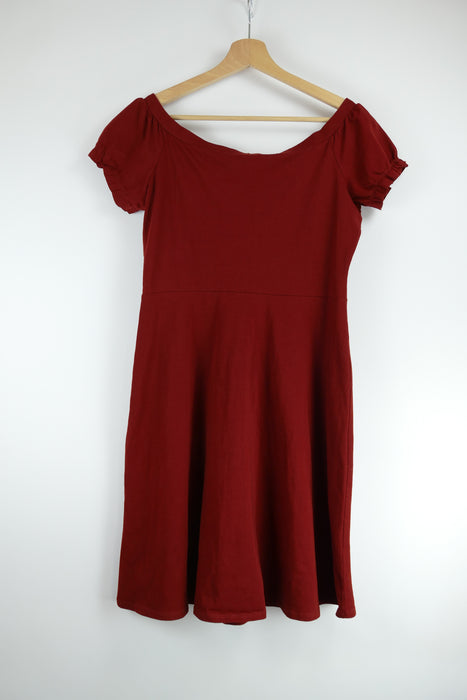 Rostrotes Damen Kleid, Gr. 40, DOROTHY PERKINS