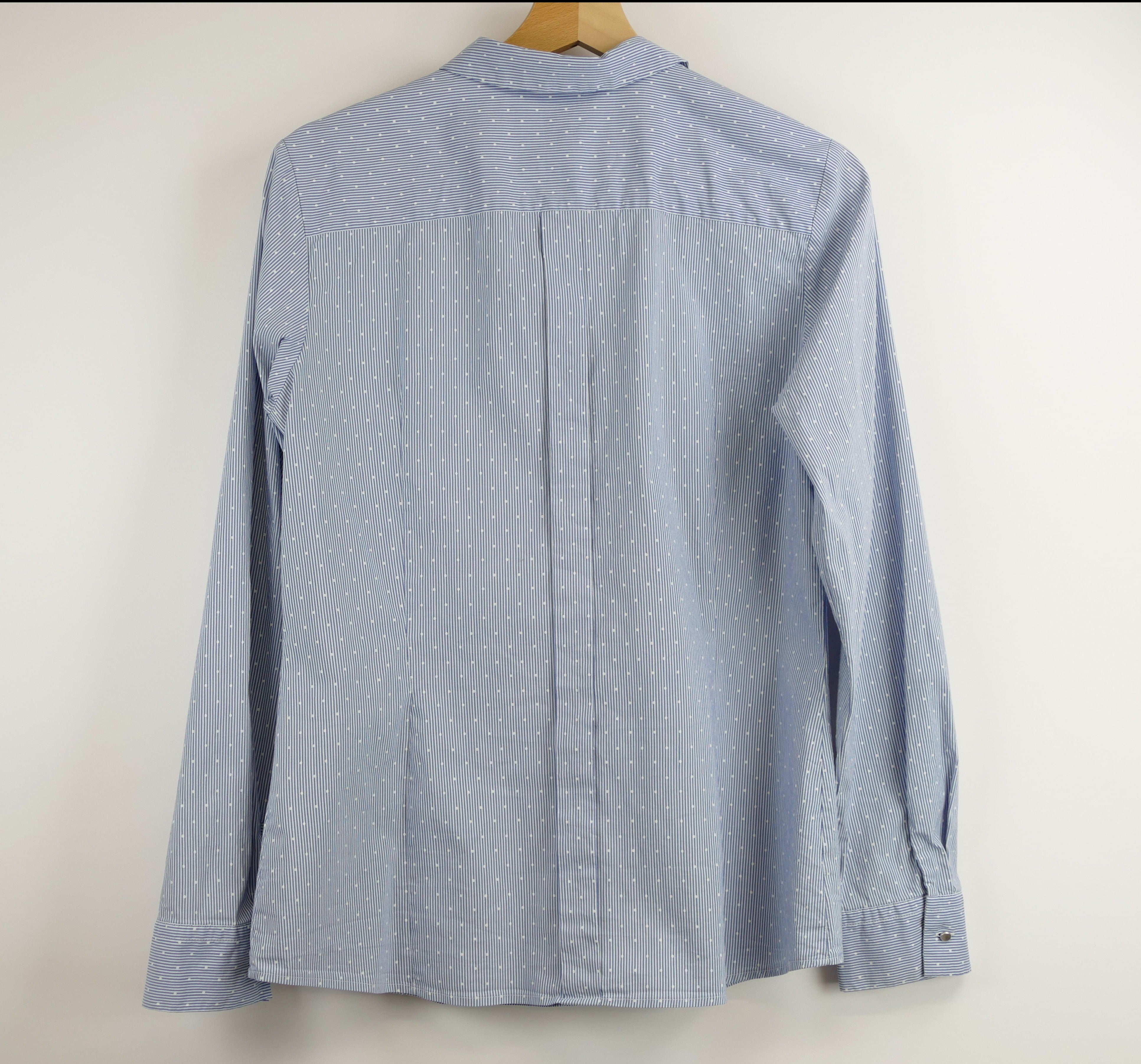 Blauweiss gestreifte Damen Bluse, Gr. 40, seidensticker