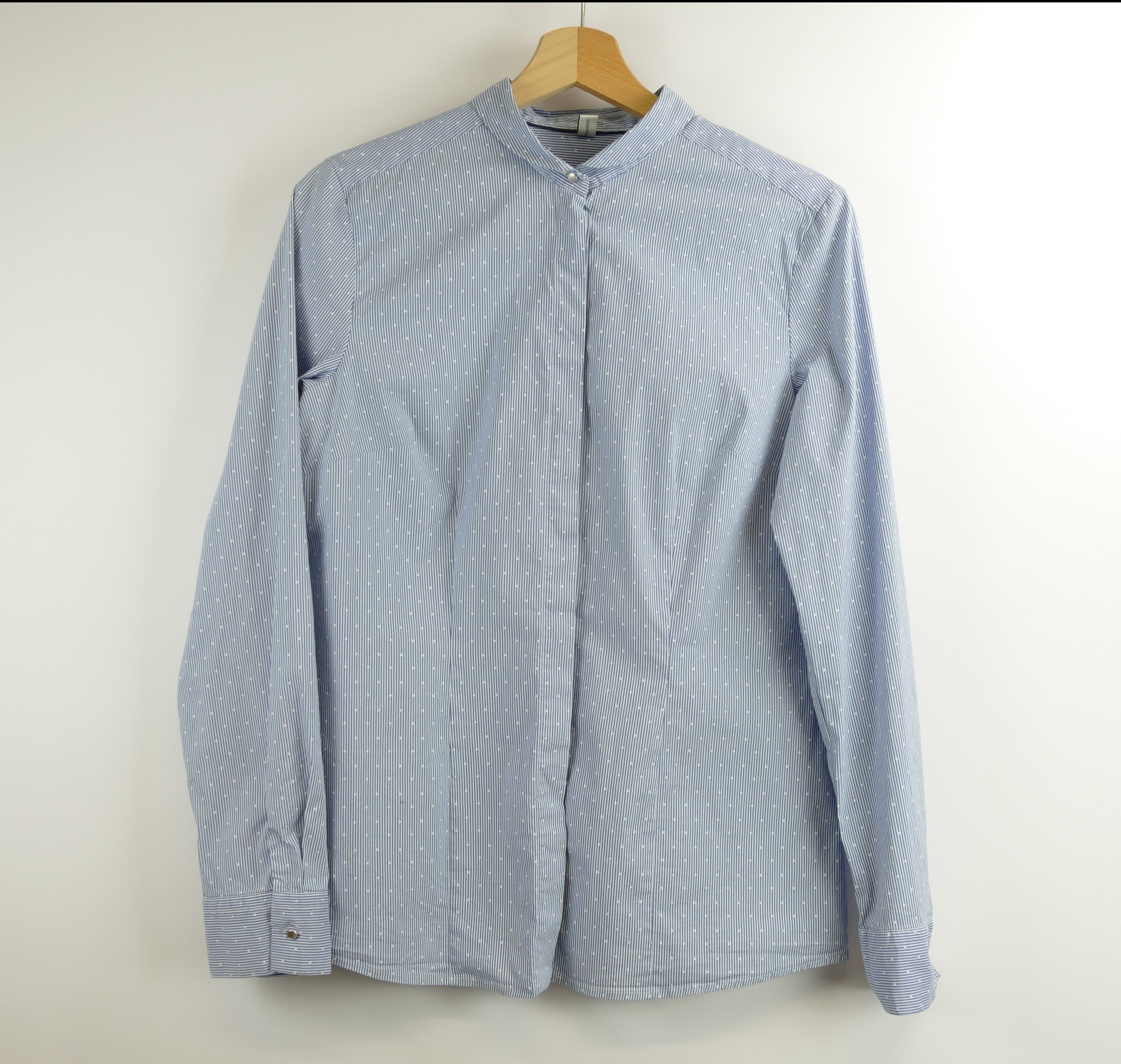 Blauweiss gestreifte Damen Bluse, Gr. 40, seidensticker