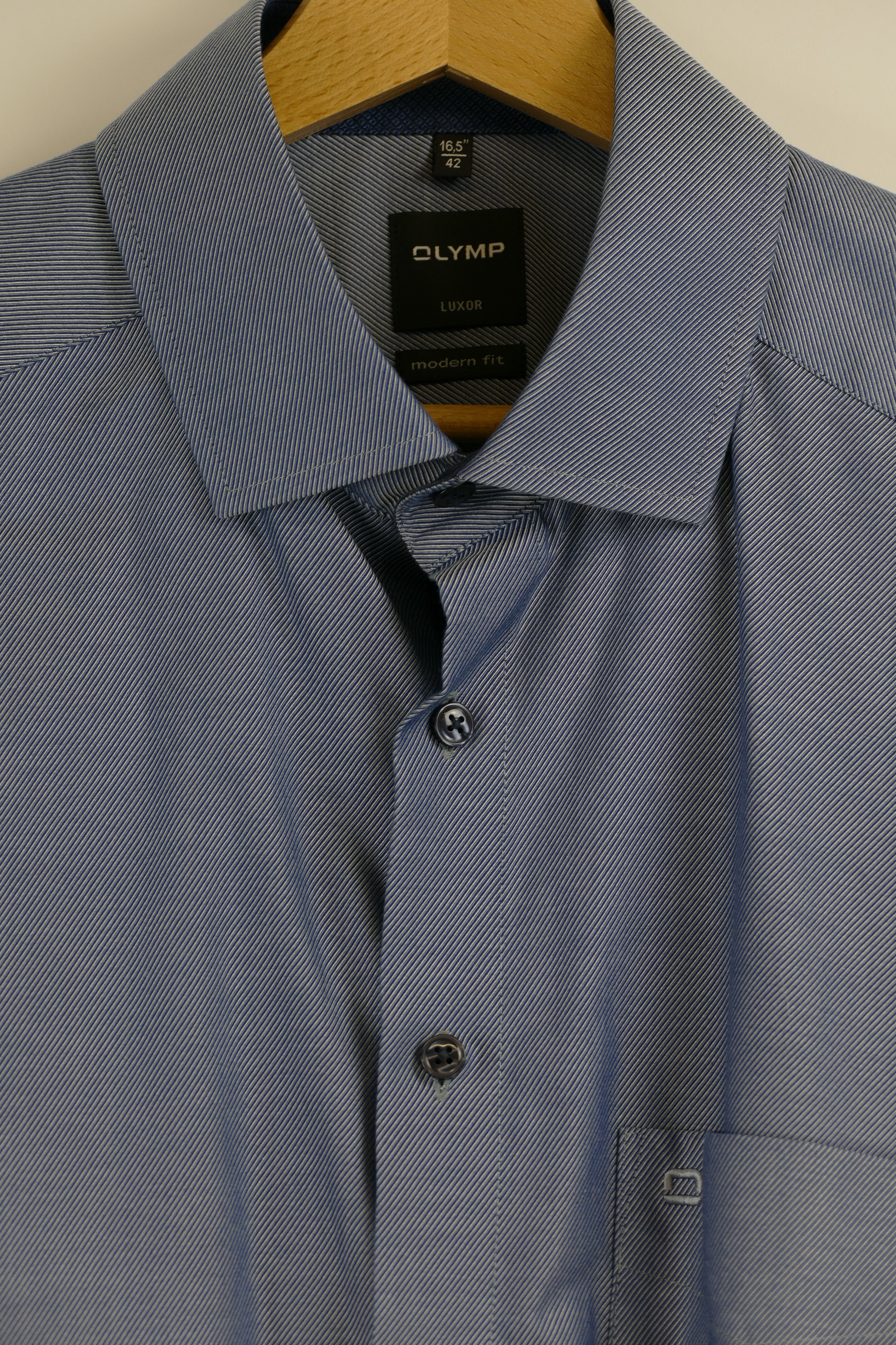 Blaues Herren Hemd, Gr. 42, OLYMP