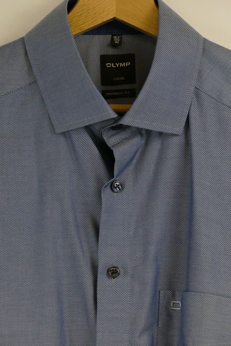 Blaues Herren Hemd, Gr. 42, OLYMP