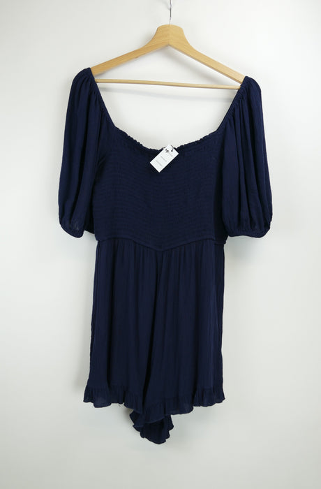 Dunkelblauer kurzer Damen Jumpsuit, Gr. M, DOROTHY PERKINS