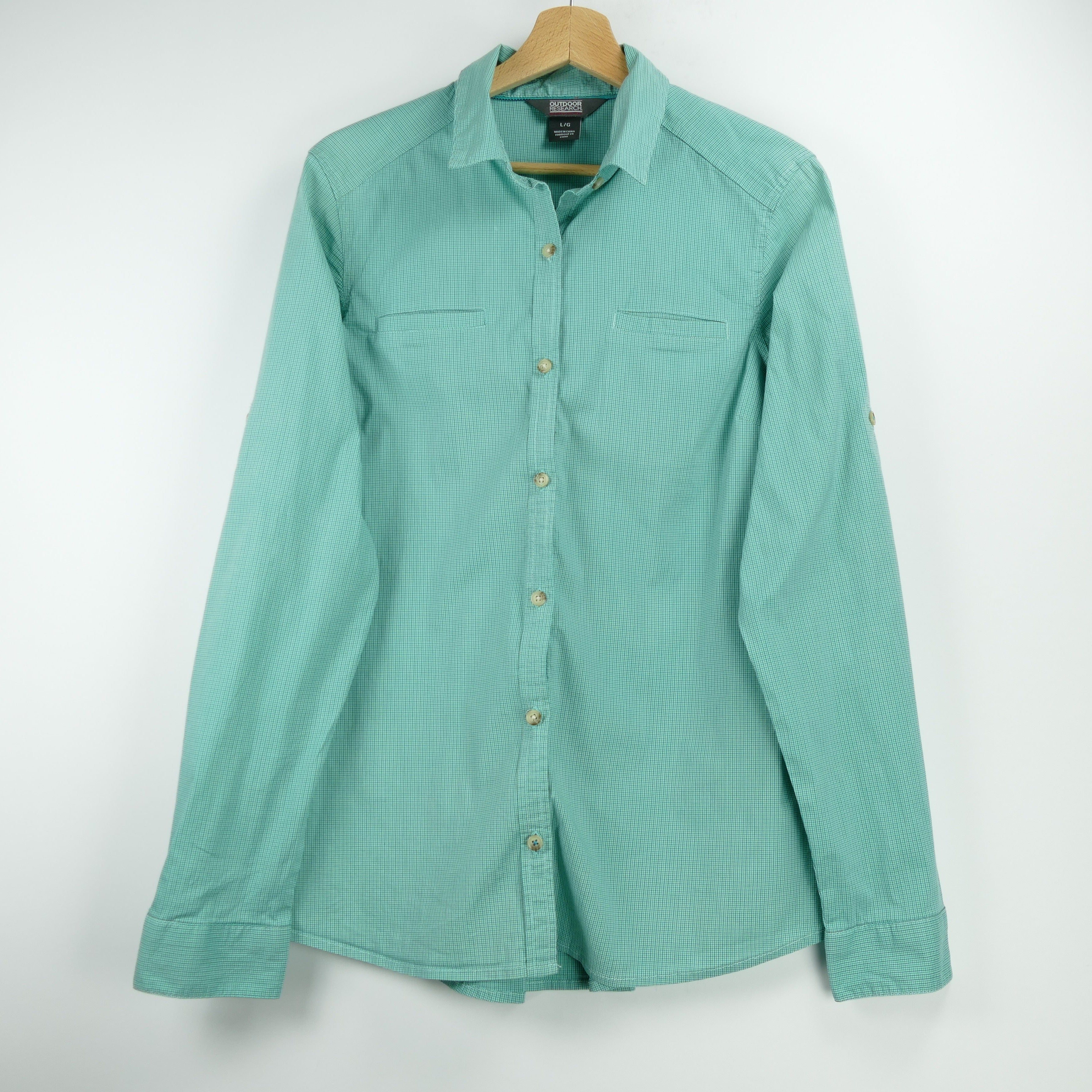 Mintgrünes Damen Outdoor-Hemd, Gr. L, OUTDOOR RESEARCH