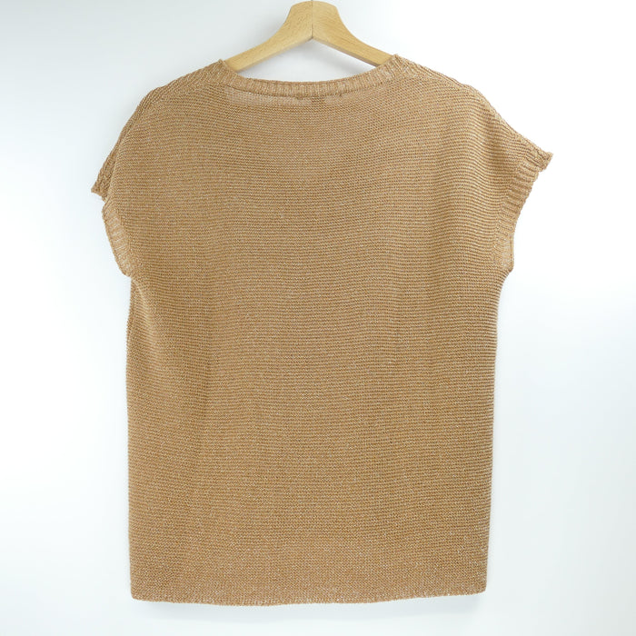Goldbraunes Damen Stricktop, Gr. 38, comma