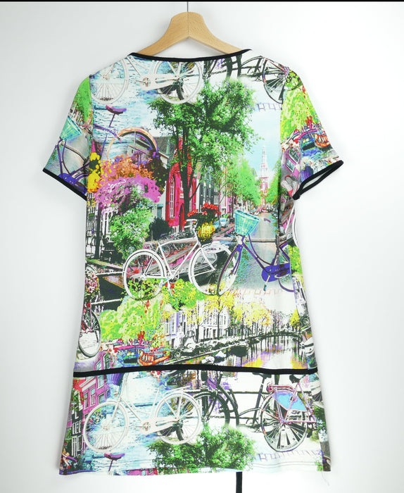 Buntes Damen T-Shirt, Gr. 38, Seidel