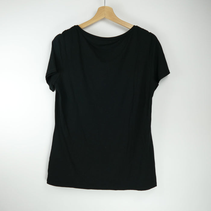 Schwarzes Damen T-Shirt, Gr. 42, comma