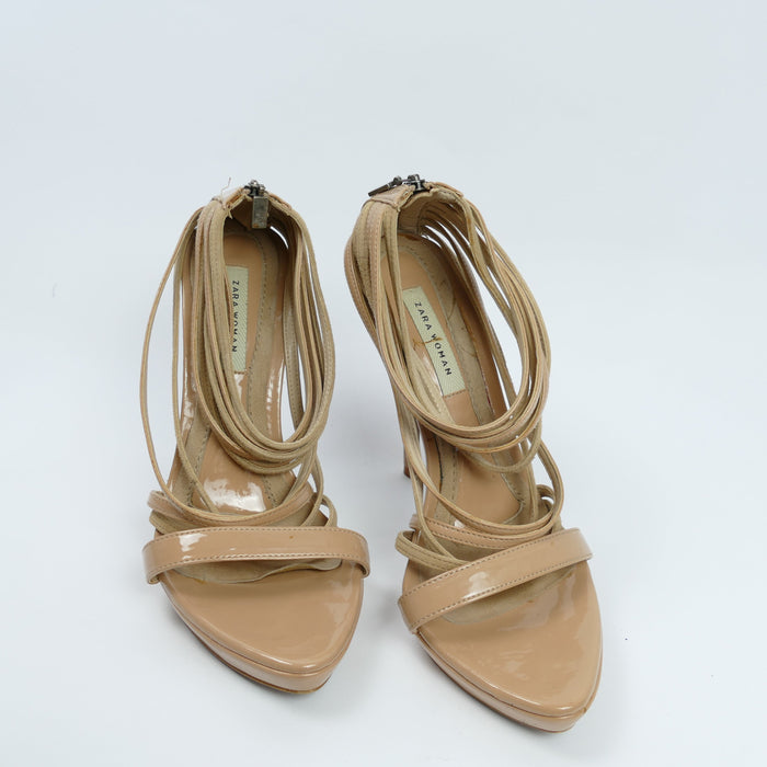 Hellbraune High Heels, Gr. 39, ZARA
