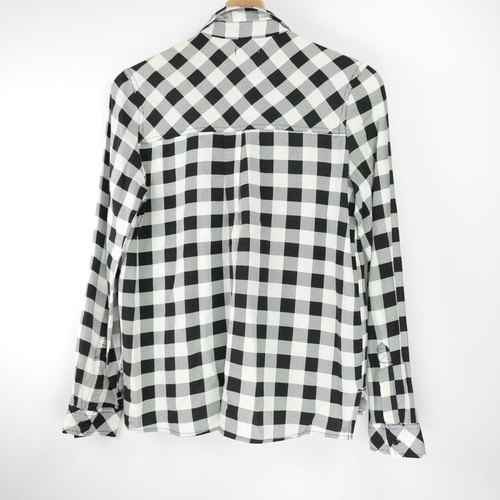 Schwarz-weisse Damen Bluse, Gr. S, BERSHKA