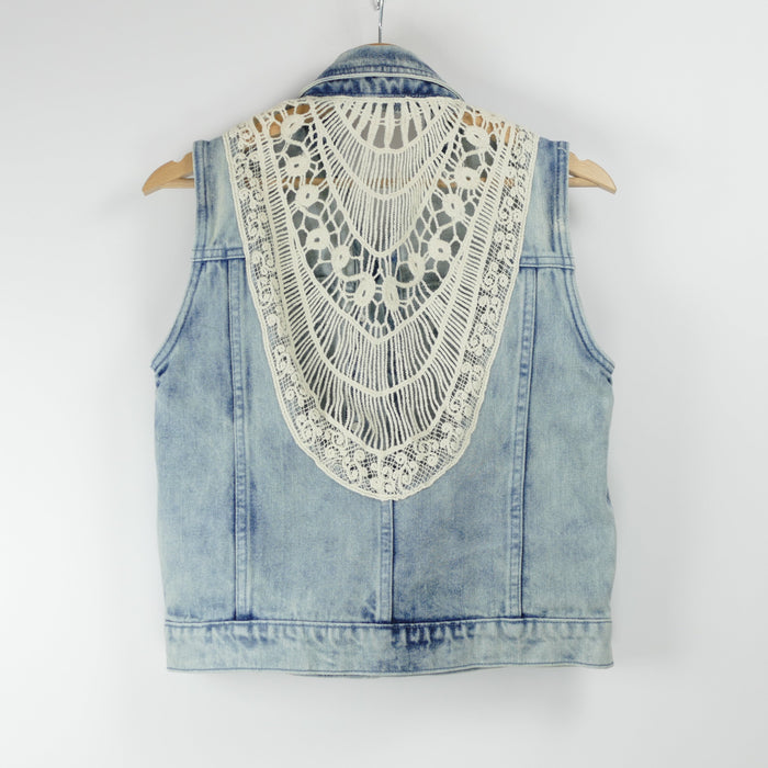 Blaues Damen Jeans Gillet, Gr. M, Hydee