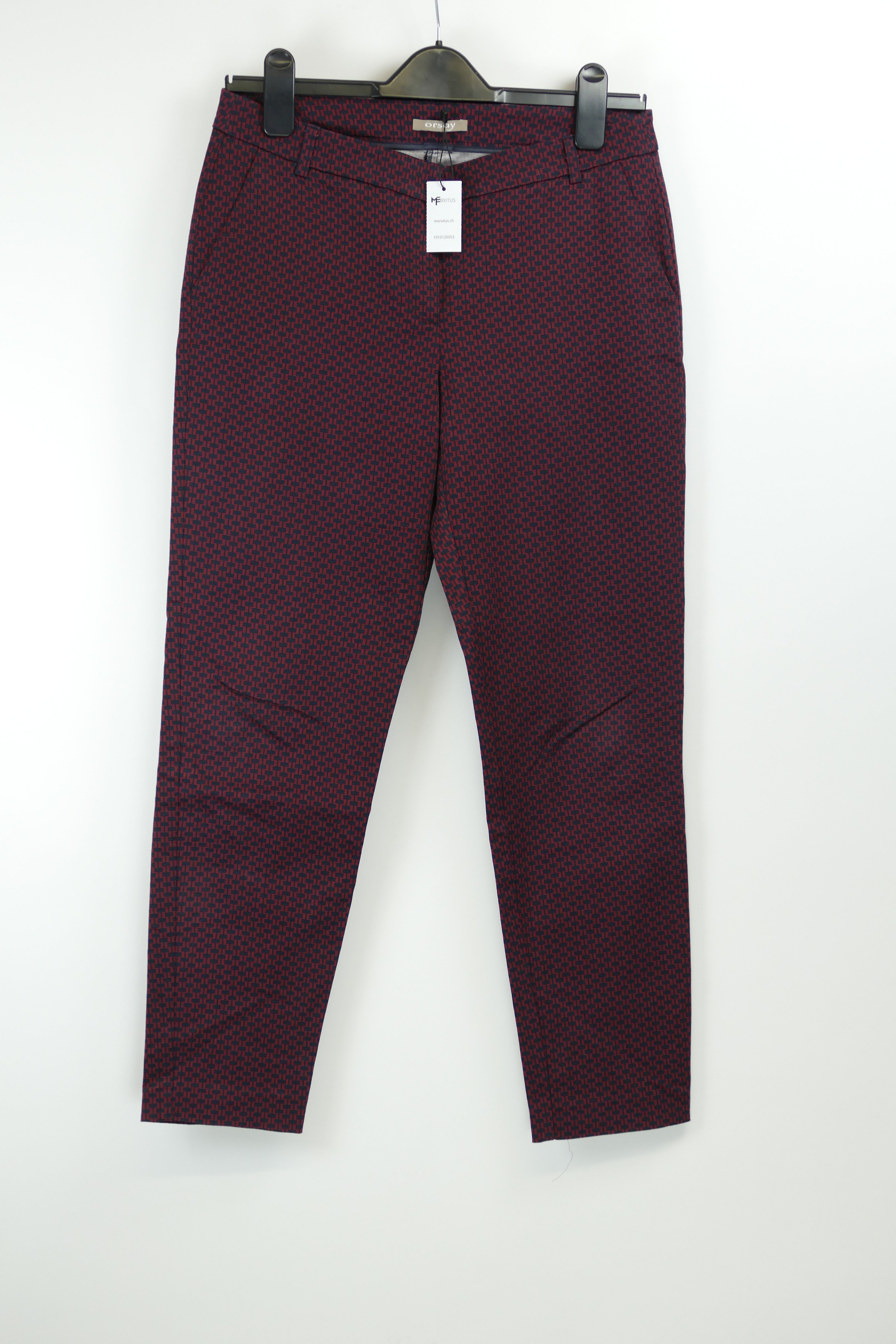 Dunkelrote Damen Stoffhose, Gr. 38, orsay