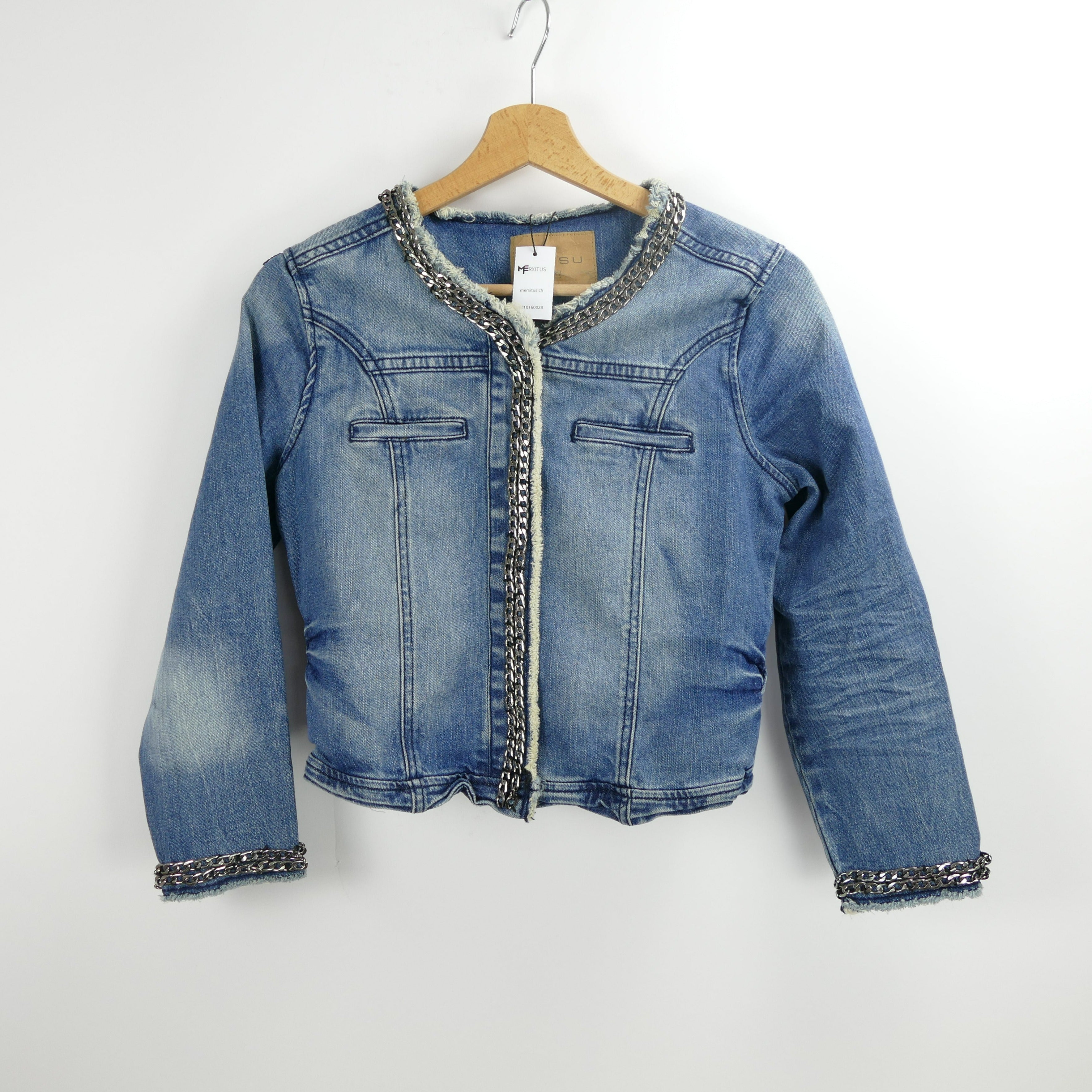 Blaue Damen Jeans Jacke, Gr. 36, AMISU