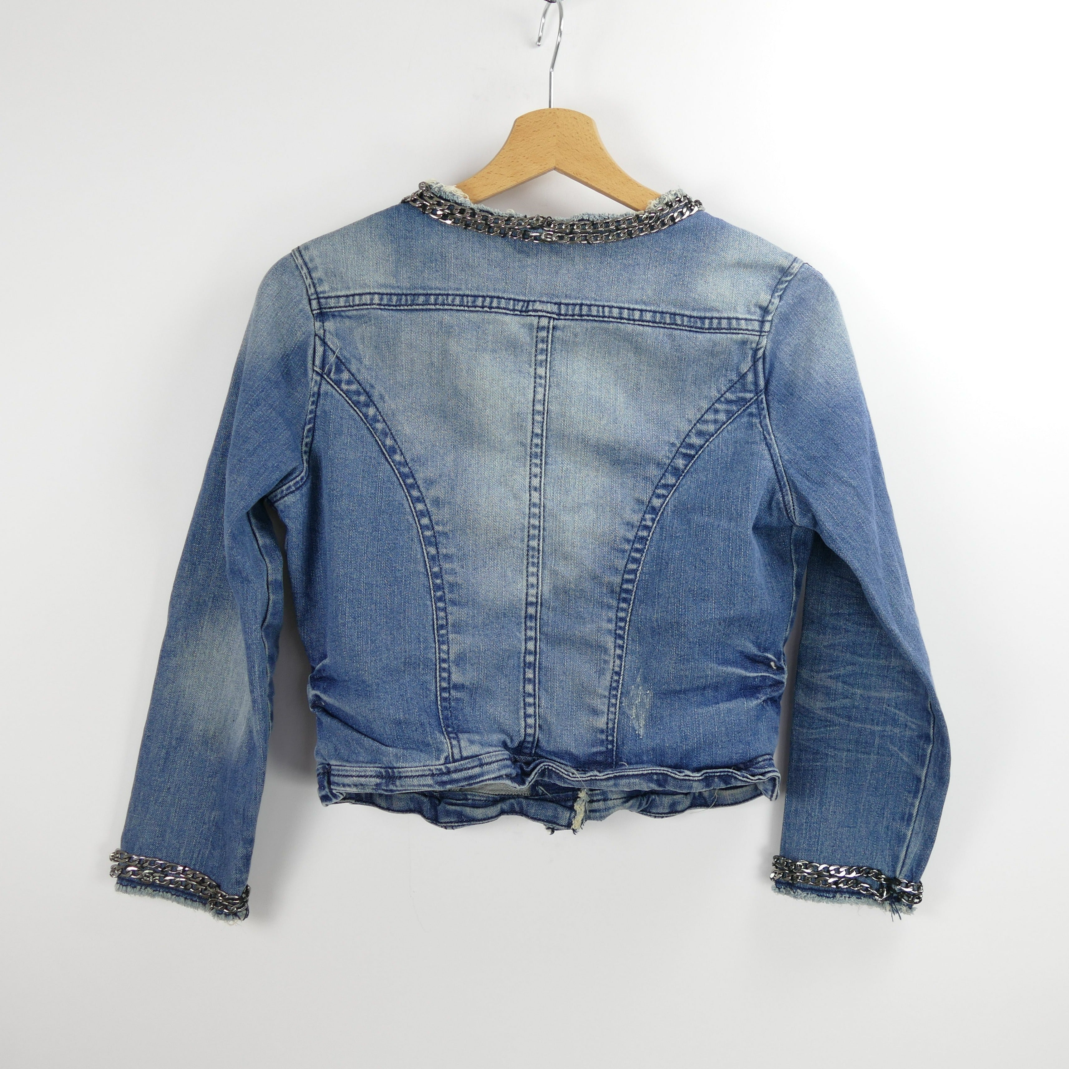 Blaue Damen Jeans Jacke, Gr. 36, AMISU