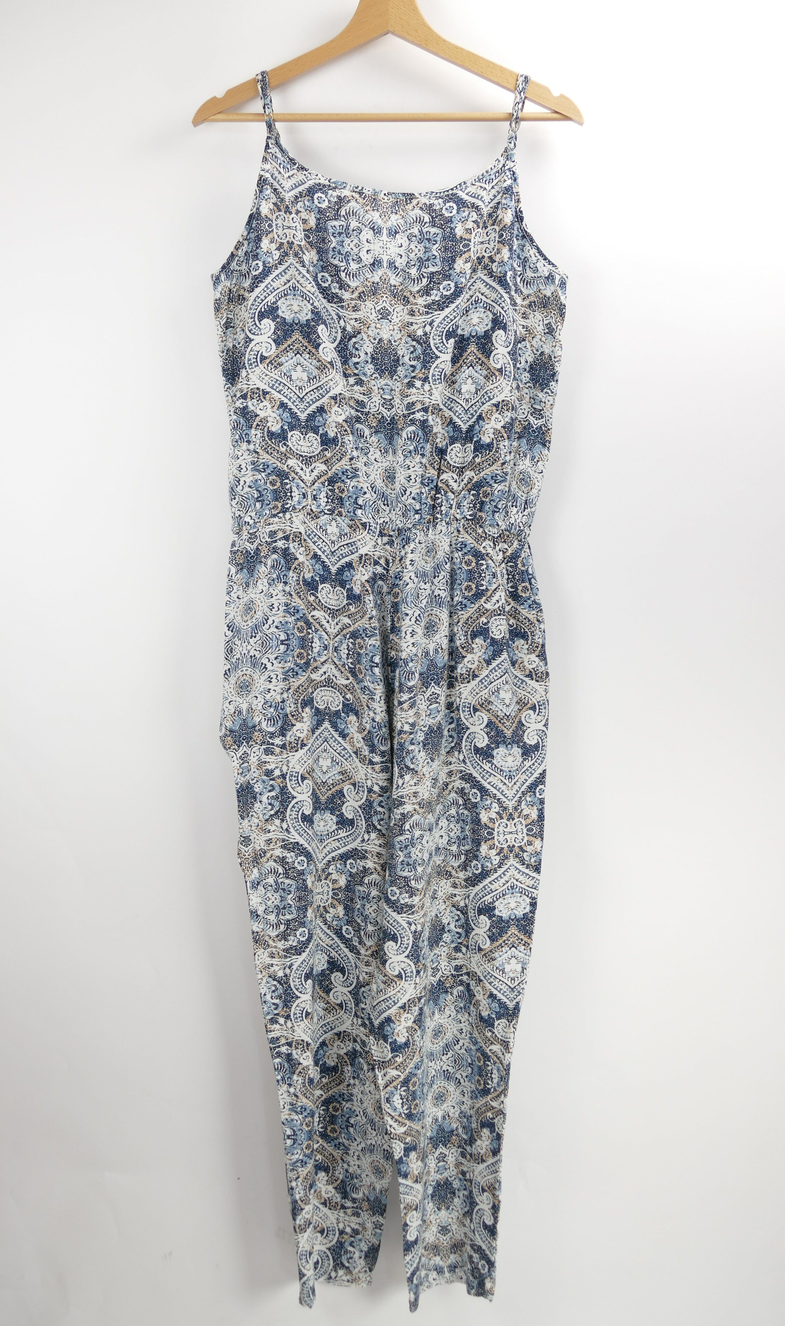 Weiss gemusterter Damen Overall, Gr. M, H&M