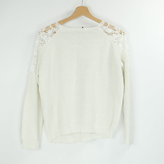 Weisser Damen Pullover, Gr. L, NAF NAF