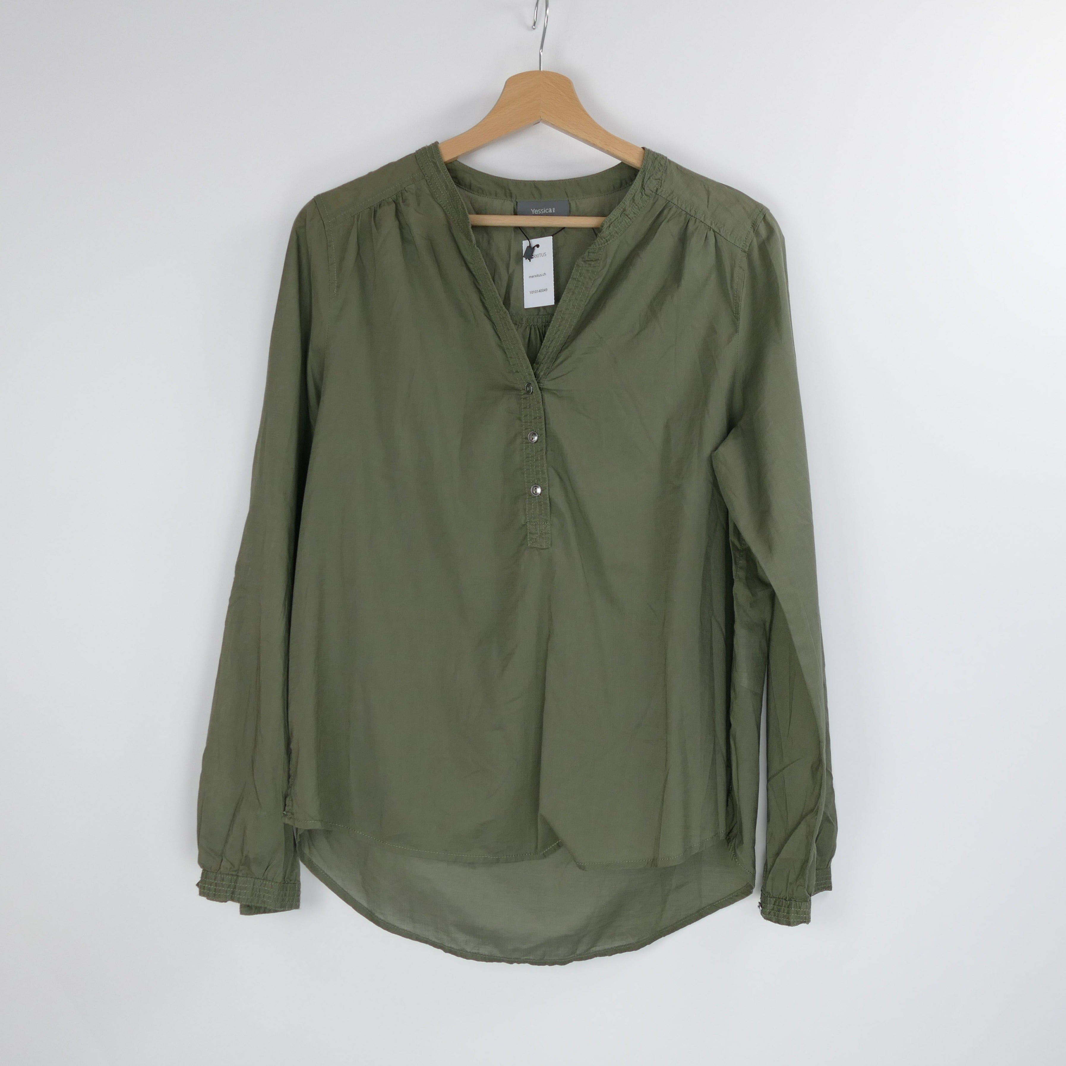 Leichte olivgrüne Damen Bluse, Gr. 40, Yessica