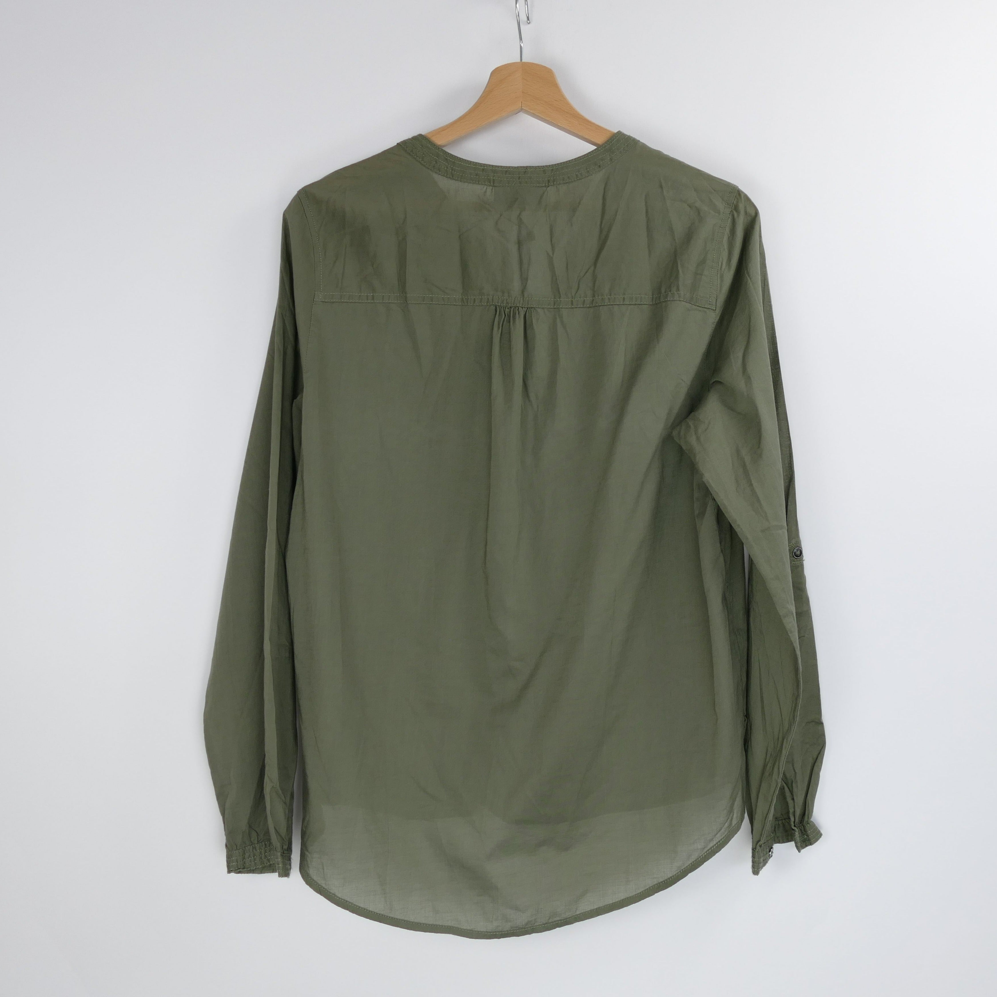 Leichte olivgrüne Damen Bluse, Gr. 40, Yessica