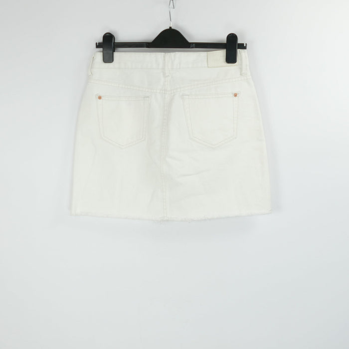 Weisser Damen Jeansrock, Gr. S, MANGO