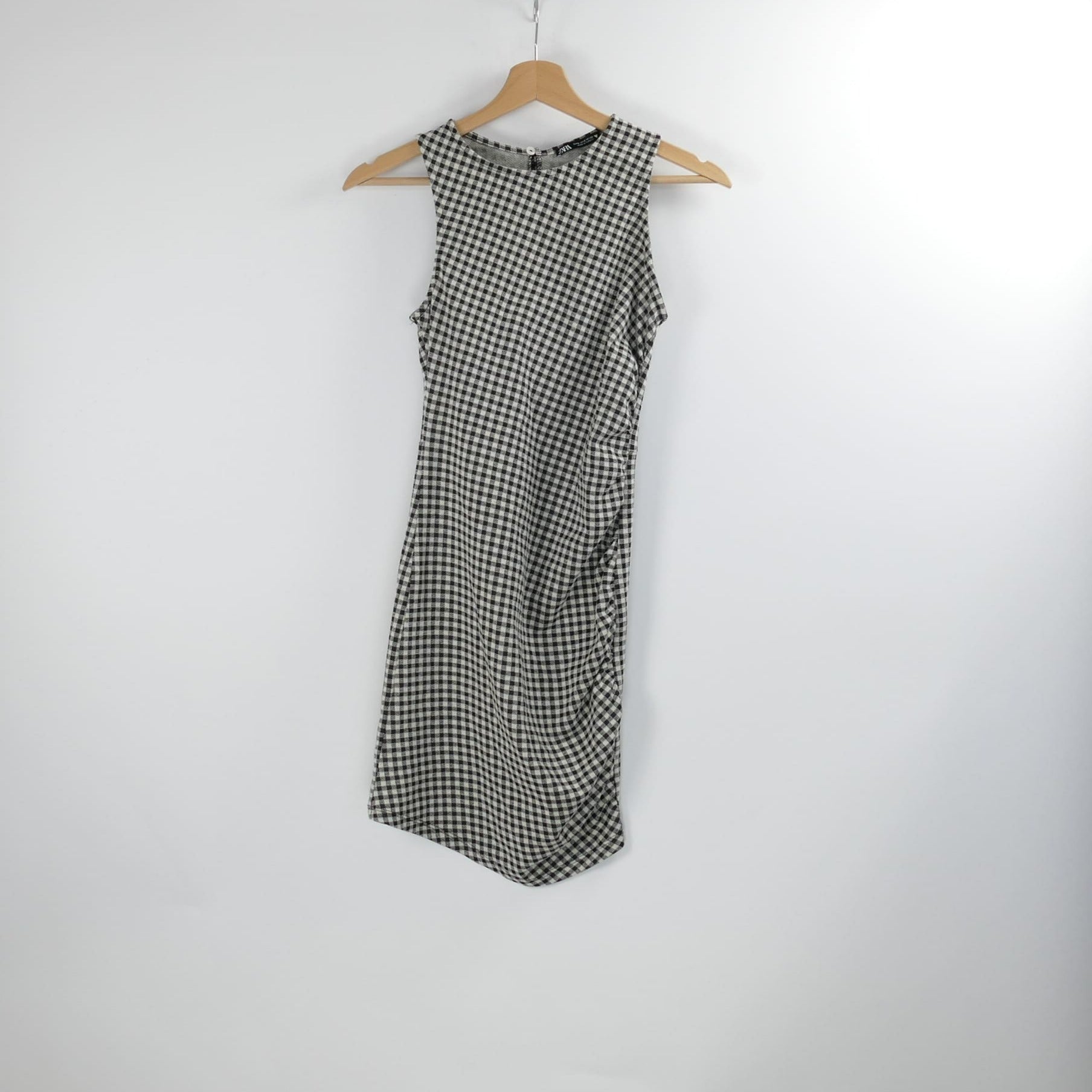 Schwarz-weiss kariertes Damen Kleid, Gr. S, ZARA